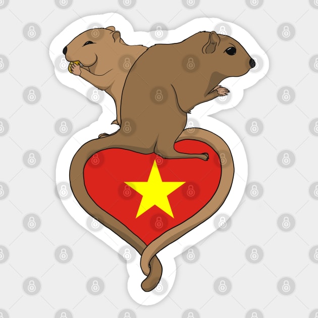 Gerbil Vietnam (light) Sticker by RampArt